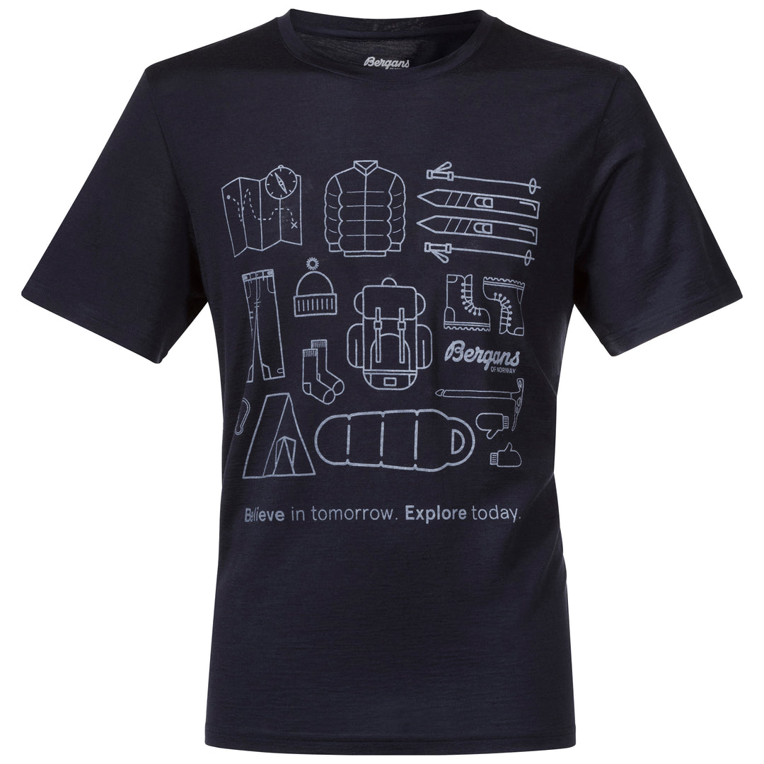 Graphic Wool Merino Tee Men