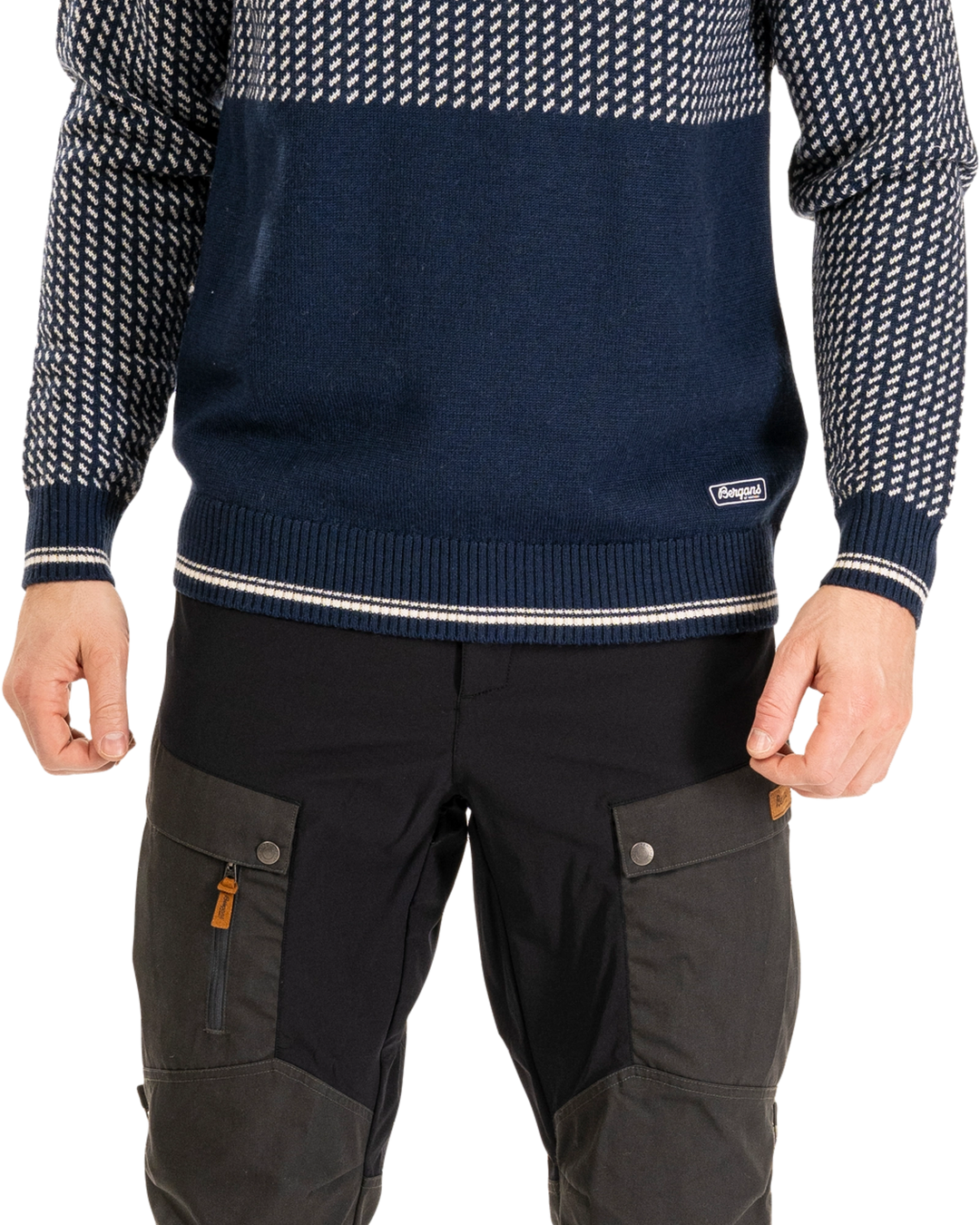 Alvdal Wool Half Zip Men - Navy Blue / Vanilla White