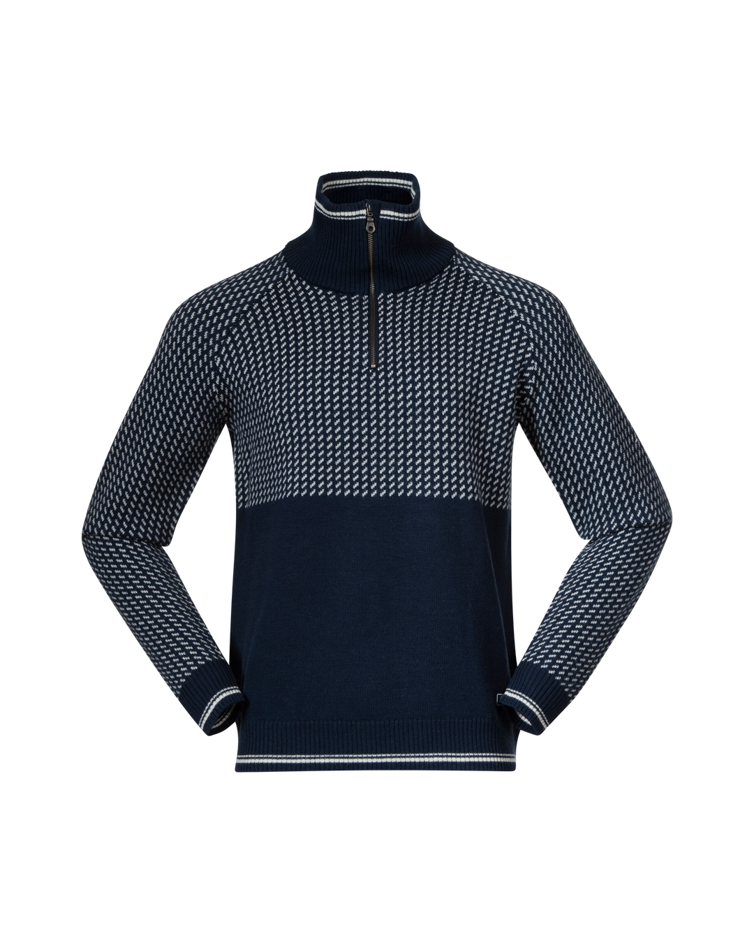 Alvdal Wool Half Zip Men - Navy Blue / Vanilla White